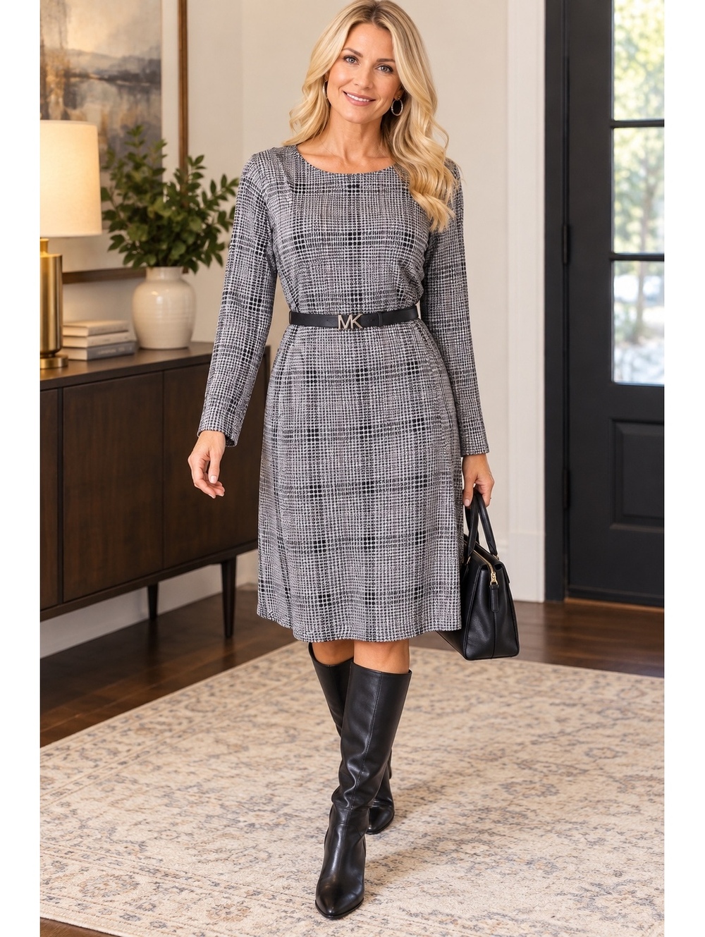 GAP Women’s XL Plaid Long Sleeve  Dress